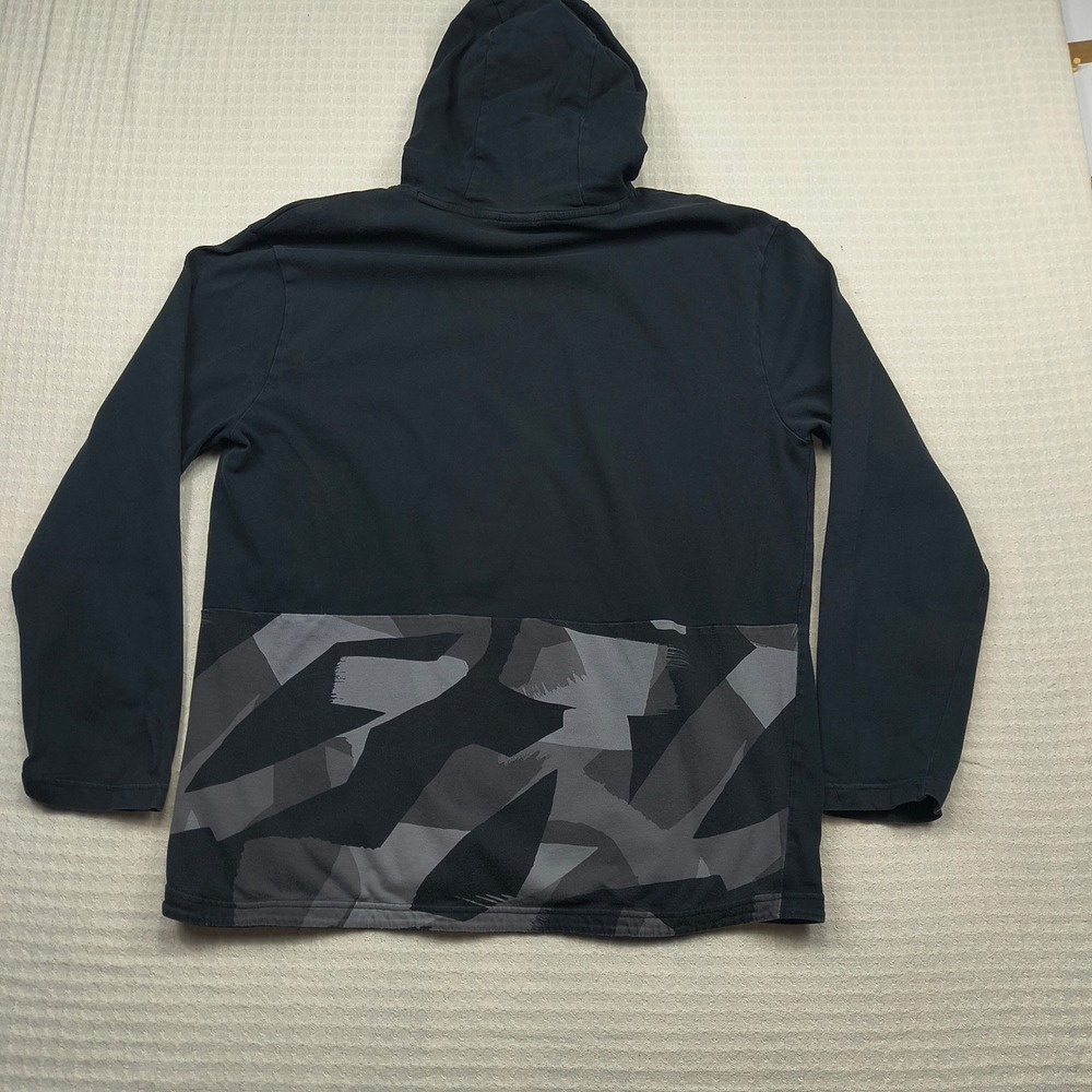 Nike Mens XL Black Camo Colorblock‎ Graphic Pullover Hoodie 833873-010 Cotton - Picture 2 of 12